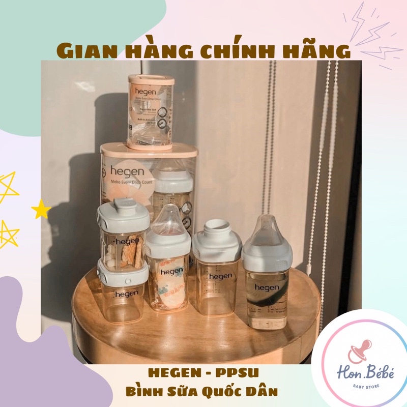 Bình sữa HEGEN cao cấp 60ml 150ml 240ml 330ml được chọn núm cam kết