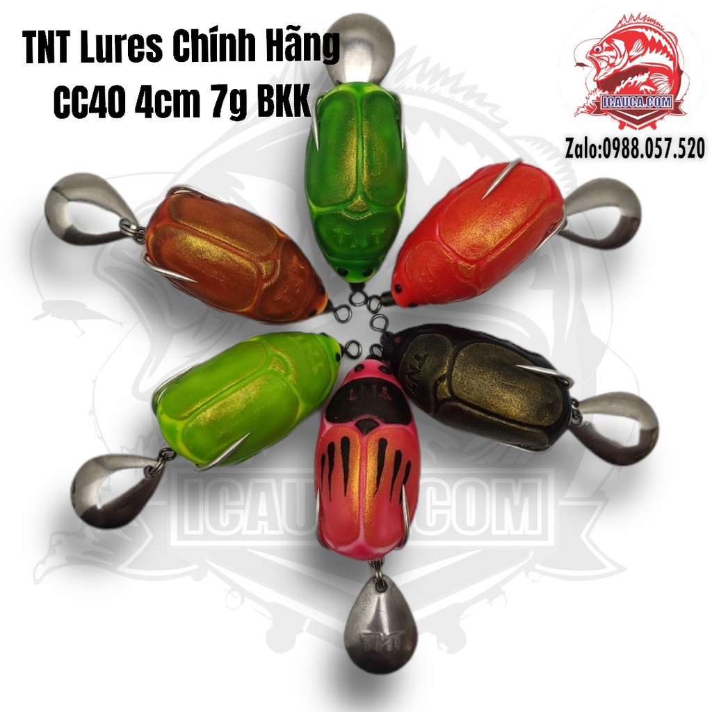 CC40 4cm 7g TNT Lures chính hãng mồi lure nhai hơi câu cá lóc cao cấp ICAUCA