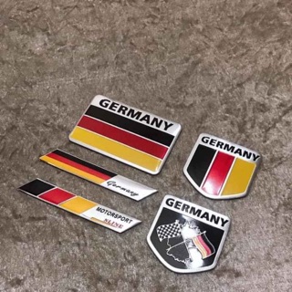 Trọn bộ tem nhôm cờ đức vespa