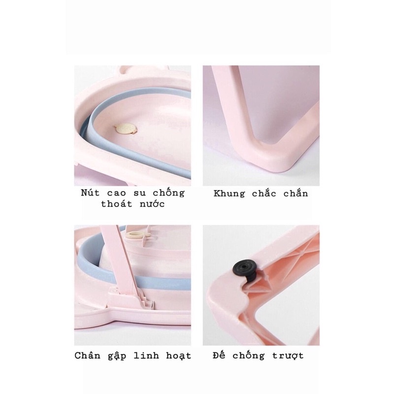 Chậu gấp gọn kèm phao đa năng sasa tai gấu