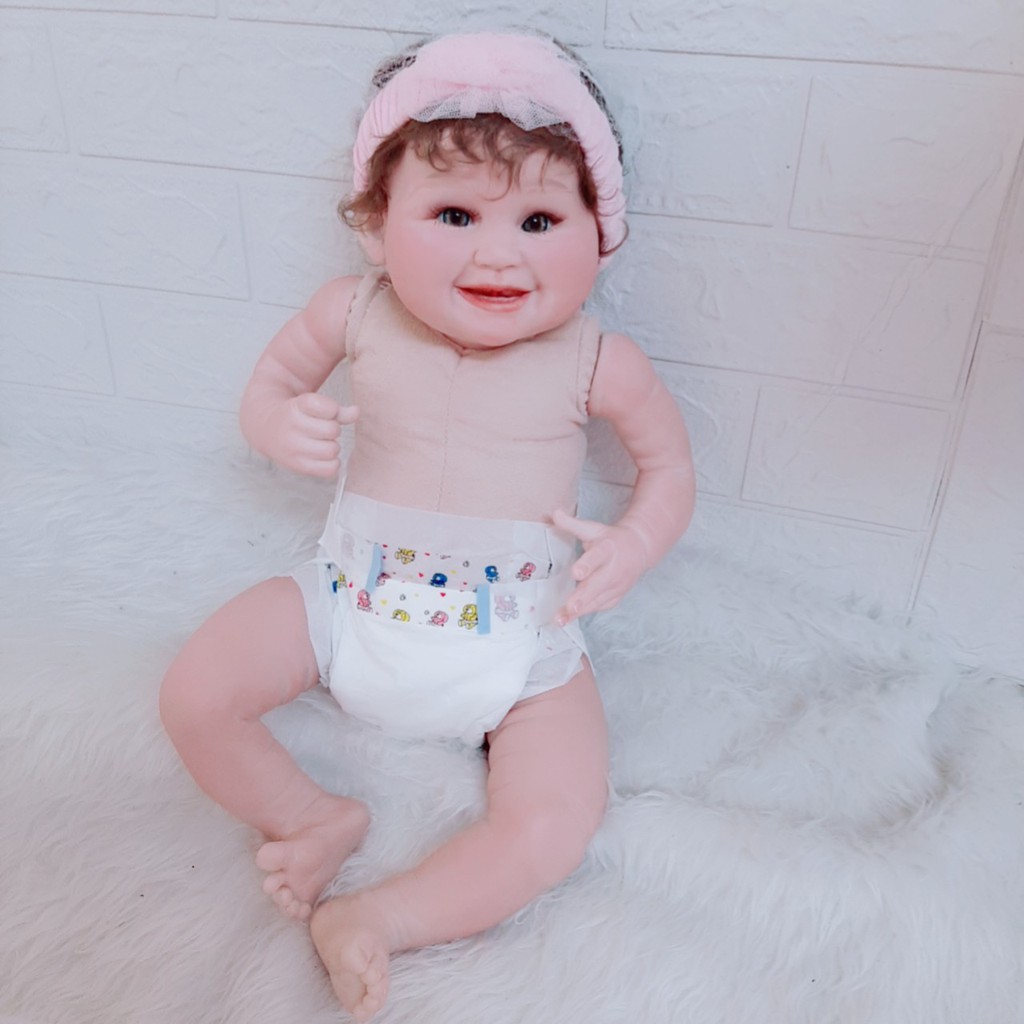 Búp bê Tái Sinh NPK thân gòn 55cm Reborn Toddler Semi Soft Vinyl Fashion American Doll  22 inch