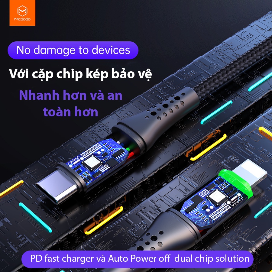 Cáp sạc nhanh tự ngắt thông minh cho Táo