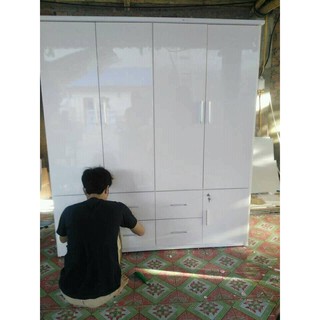 Tủ nhựa đài loan 4 cánh 4 ngăn kéo