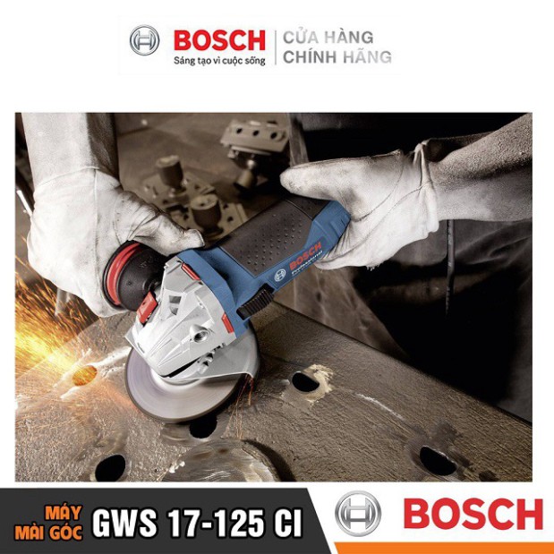 [HÀNG CHÍNH HÃNG] Máy Mài Góc Bosch GWS 17-125 CI (125MM-1700W) - Công Nghệ Giảm Rung
