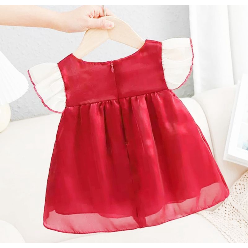Đầm công chúa đầy tháng, váy thôi nôi, sinh nhật hè cho bé -A26