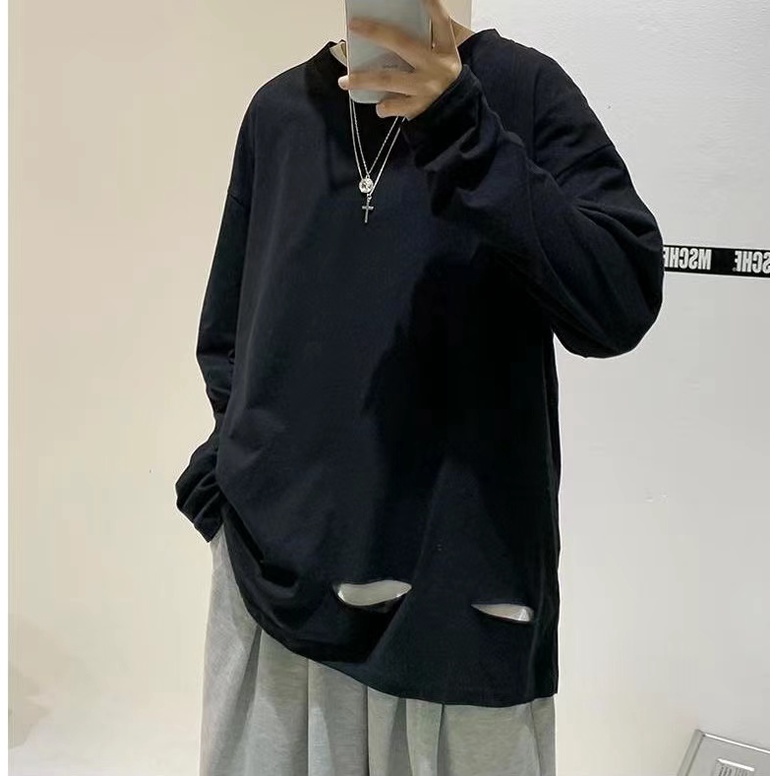 Áo Thun Nam Dài Tay Cổ Tròn Thời Trang Hàn (M-5Xl) | BigBuy360 - bigbuy360.vn