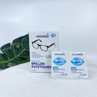 Khăn lau kính Visiomax loại bỏ bụi bẩn làm sạch mặt kính chống bám bụi hộp 52 tờ
