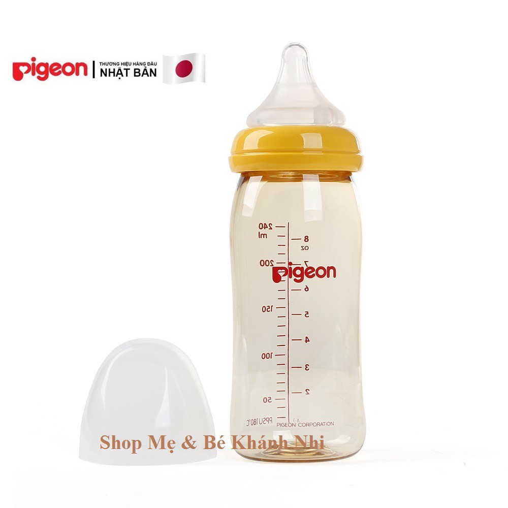 Bình Sữa Pigeon Cổ Rộng PPSU 160ML/240ML