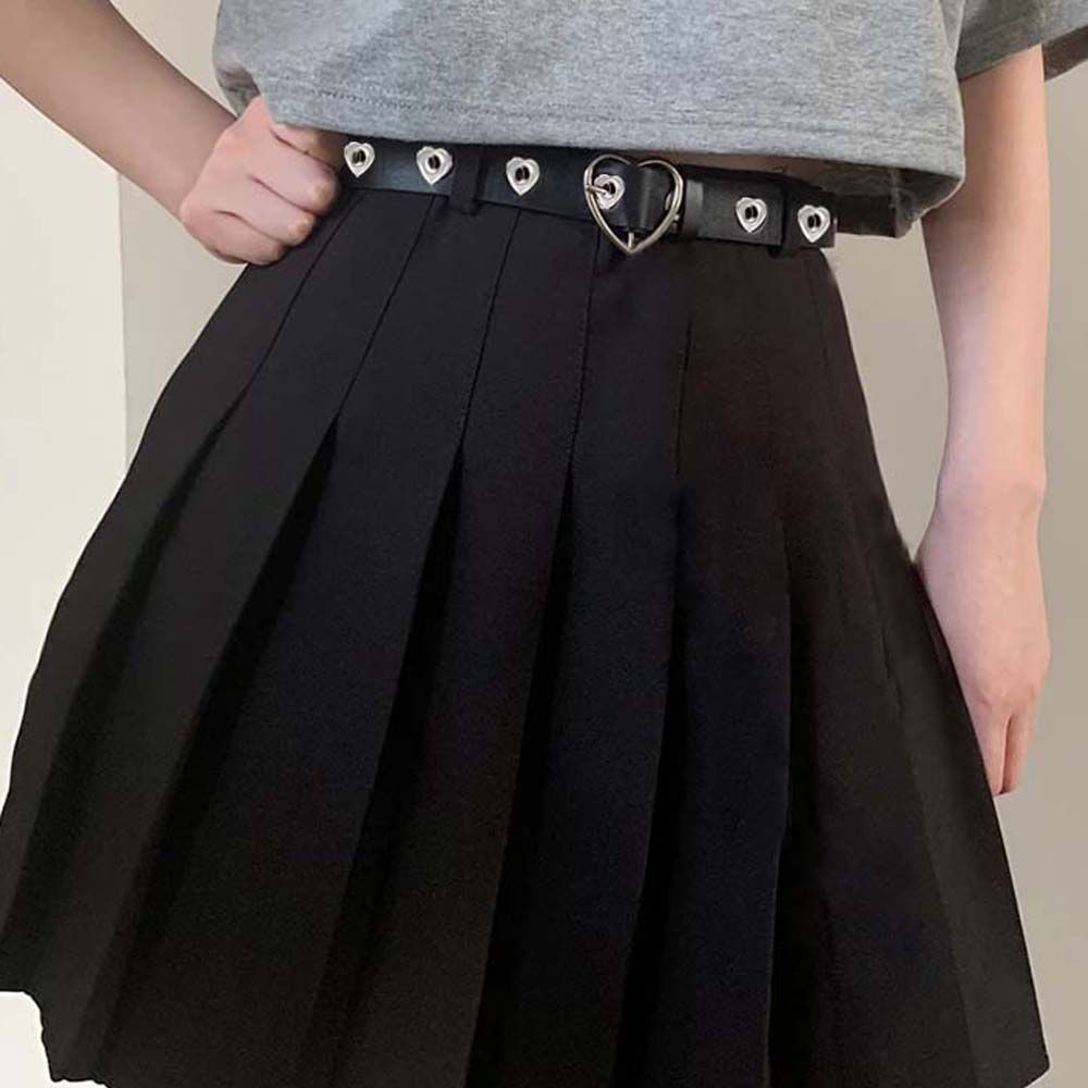 Thắt lưng da khóa hình trái tim bằng hợp kim nhiều màu tùy chỉnh phong cách Hàn Quốc vintage cho nam và nữ