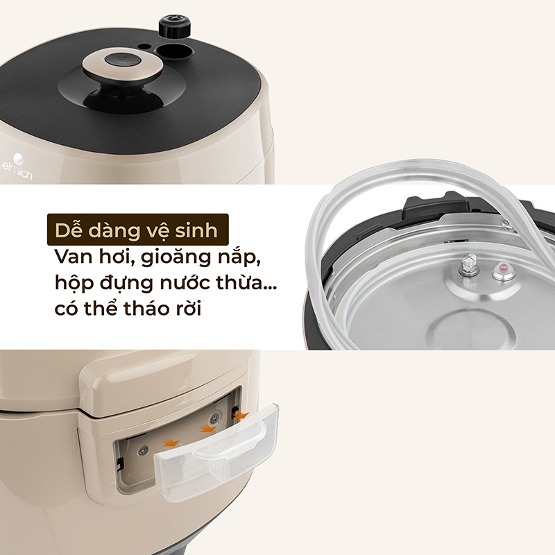 Nồi cơm áp suất đa năng Elmich PCE-1806