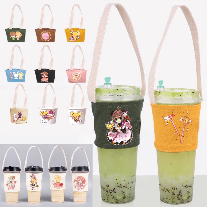 Túi treo cốc totoro TTCI5 cup holder doraemon vô diện chuột vàng shin one piece sumikko jinbeisan kero CCS