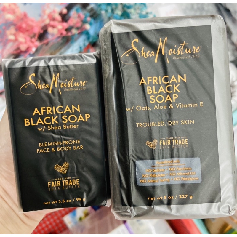 XÀ PHÒNG ĐEN CHÂU PHI SHEA MOISTURE AFRICAN BLACK SOAP GIẢM MỤN LƯNG