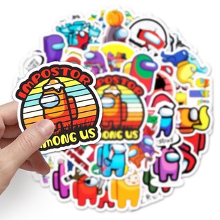 Bộ 50 stickers Among Us Retro chống thấm nước