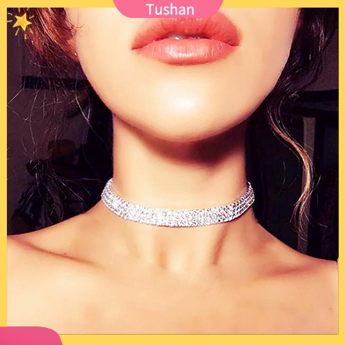 Vòng cổ choker đính đá lấp lánh thời trang cho nữ