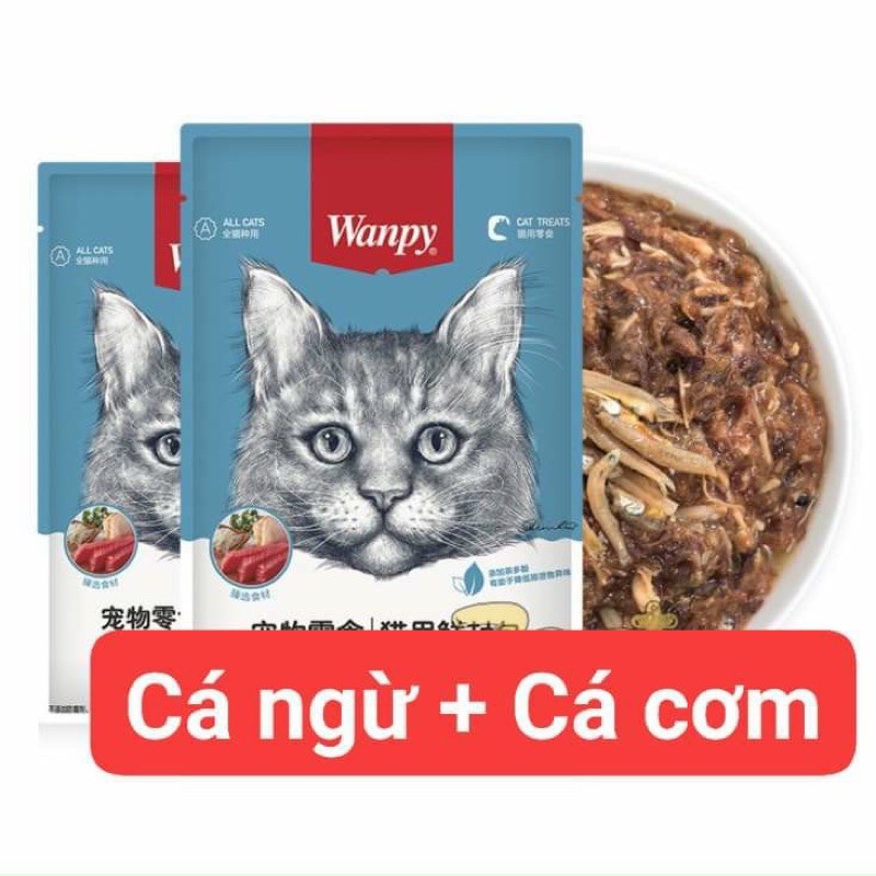 Thức ăn pate cho mèo Wanpy gói 80 gr