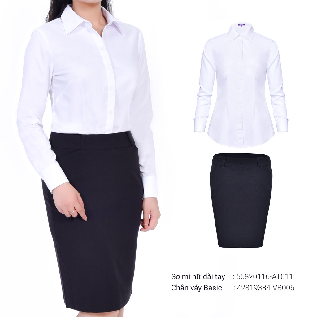 Sơ mi trắng nữ dài tay chính hãng May10