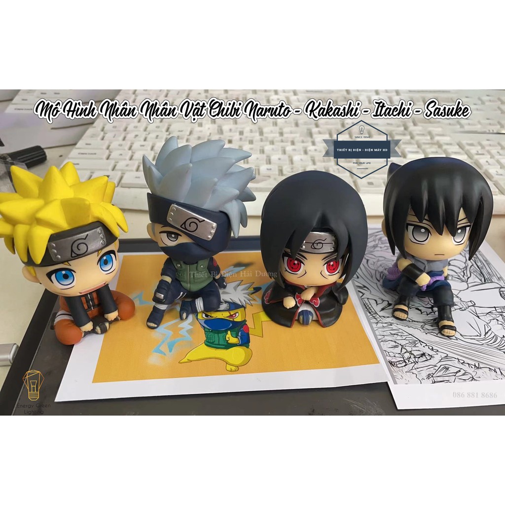 Mô Hình Chibi 4 Nhân Vật Naruto - Kakashi - Sasuke -Itachi - Siêu Đẹp - Siêu Dễ Thương - Bảo Hành 12 Tháng - Có Video