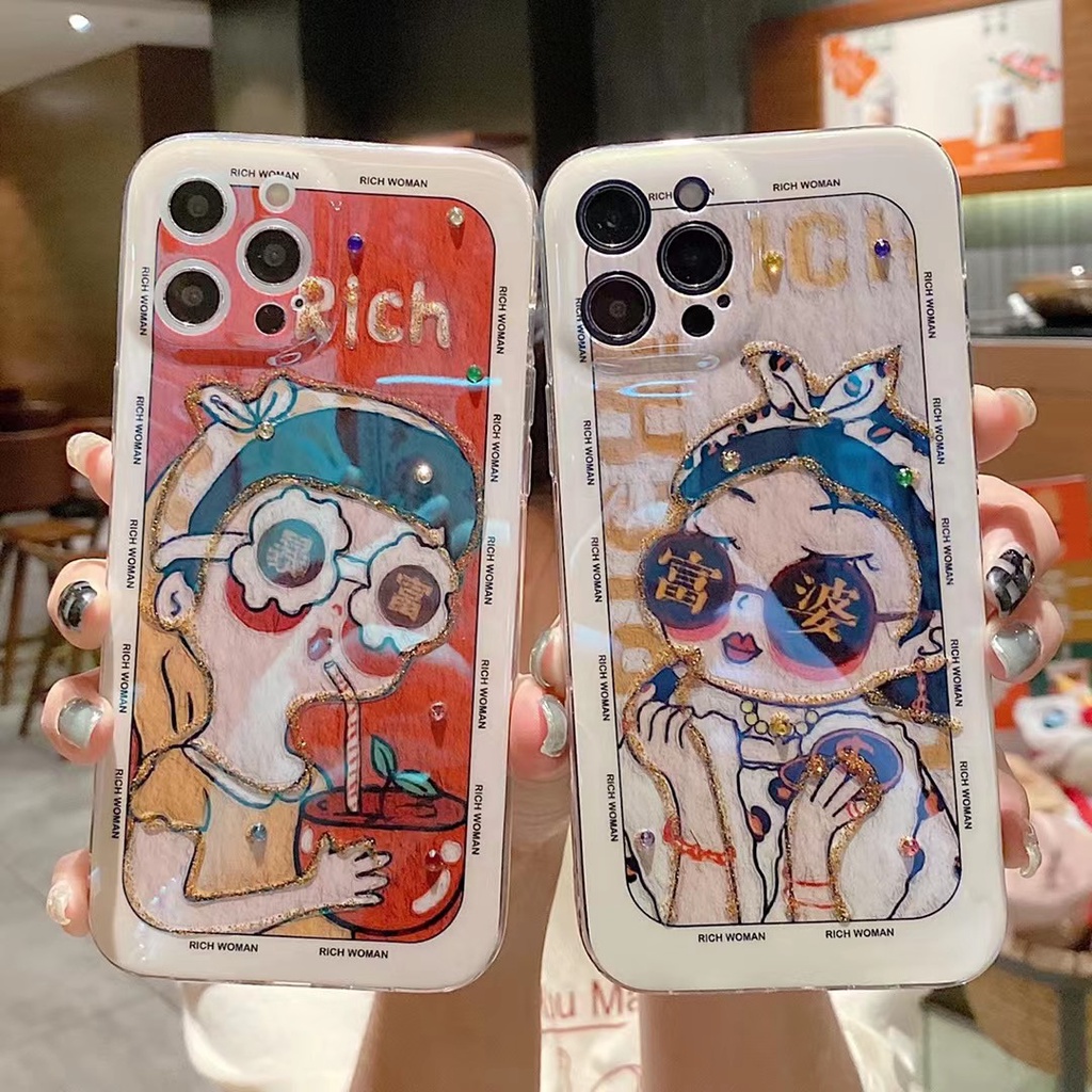 Ốp điện thoại TPU cô gái hoạt hình thích hợp cho iPhone 12 Pro Max 13 13 Pro Max11 Pro Max Xs Max Xr X 7plus