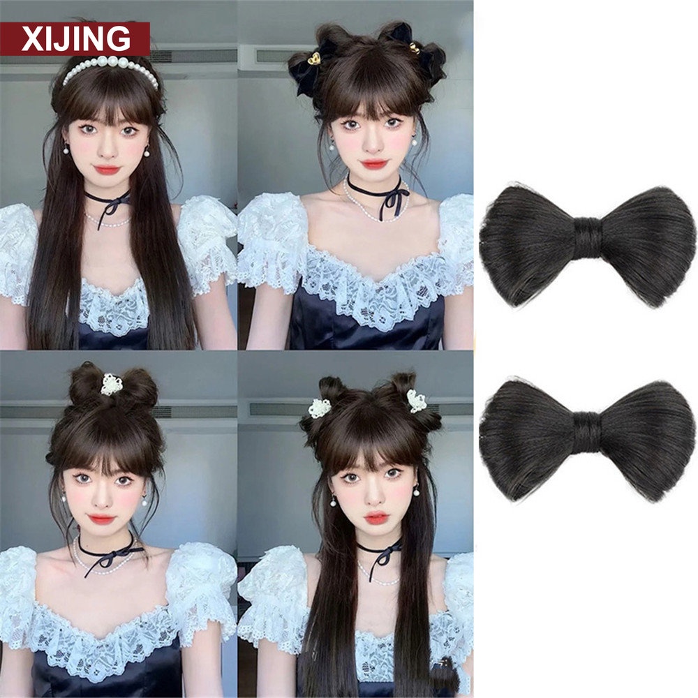1 Tóc Giả Thắt Nơ Xinh Xắn Cho Nữ