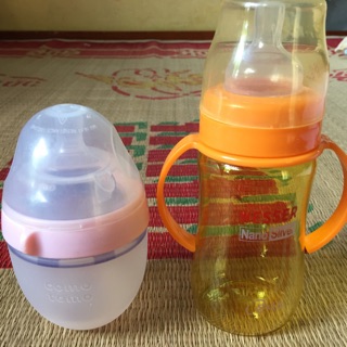 Thanh lý bình sữa comotomo 150ml & Wesser Nano Silver cổ rộng 260ml