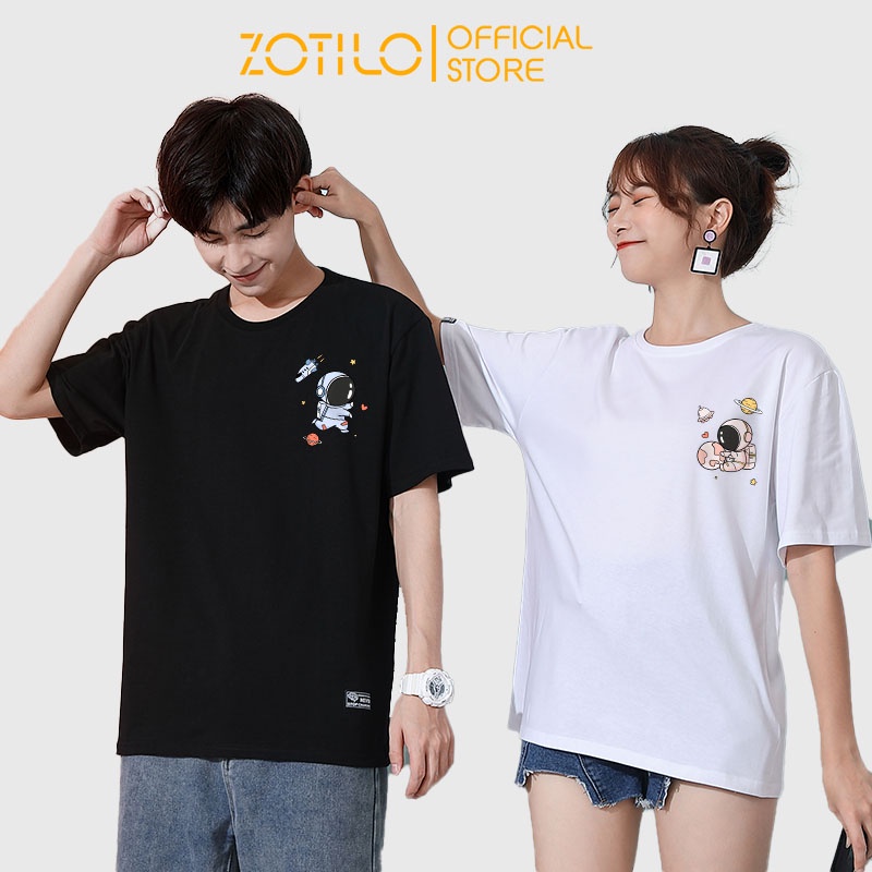 Áo thun Tay Lỡ nam nữ phi hành gia, có hình ảnh video thật D94