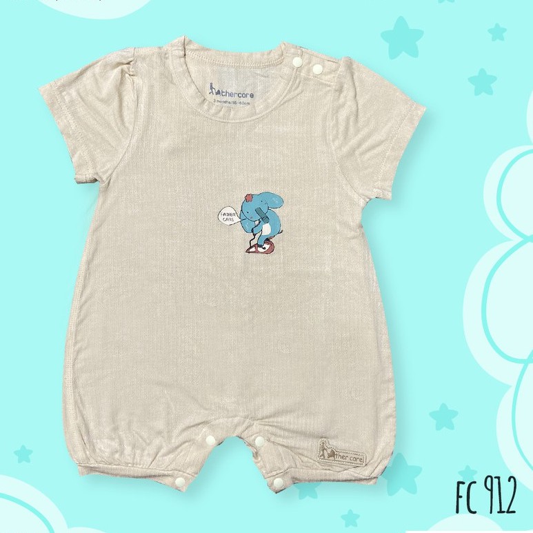 Body sơ sinh FatherCare Cài vai CT - Voi đạp xe FC912