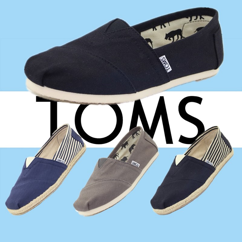 [ ảnh shop tự chụp] Giày TOMS NAM vải đế cao su thời trang - L1