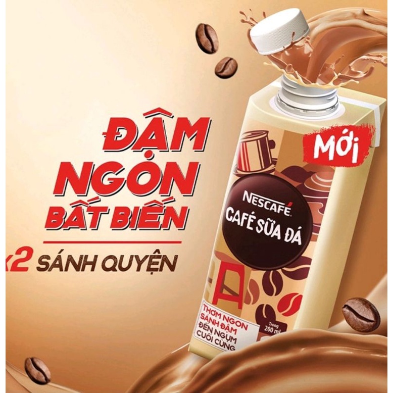 Nescafe sữa đá X2 dạng hộp giấy 200ml