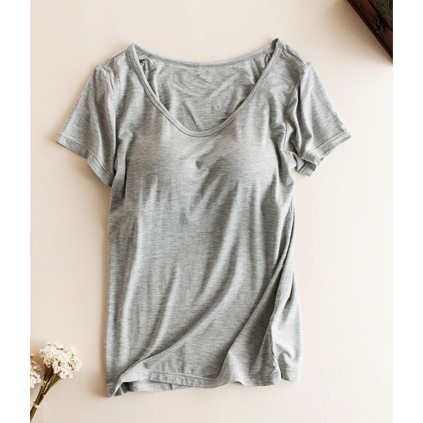 IELGY   Áo Thun Tập yoga Tay Ngắn Có Đệm Ngực Thời Trang Cho Nữ