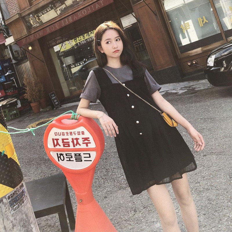 (ORDER) Set yếm + áo thun tiểu thư