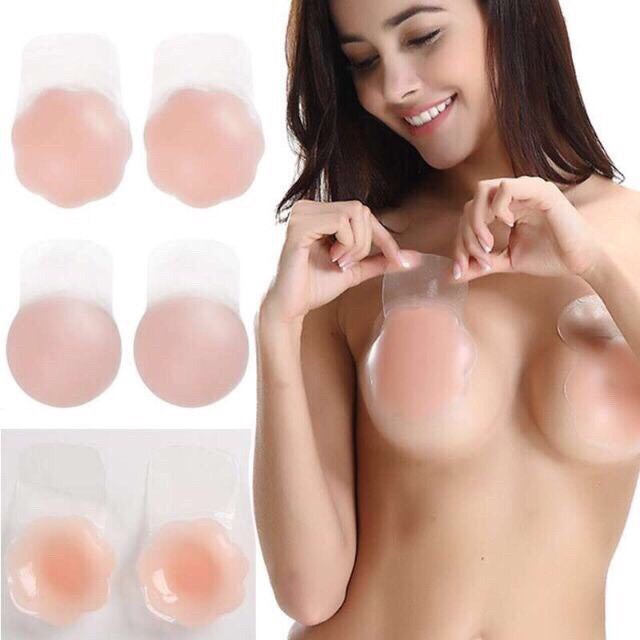 Áo Dán Ngực Nâng Ngực Silicon Không Dây, Miếng Dán Che Đầu Ti Chống Xệ  - 2002