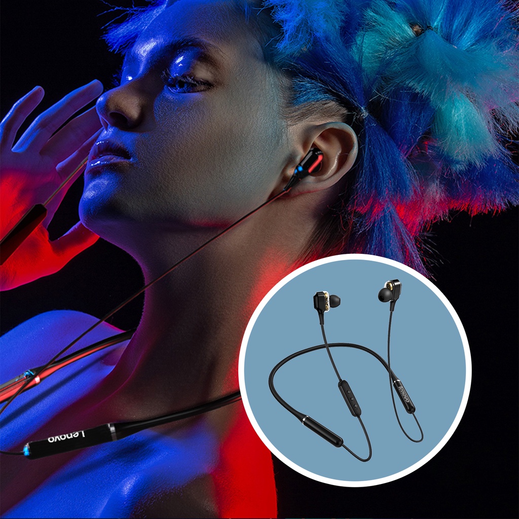 Tai nghe nhét tai không dây Lenovo XE66Pro kết nối Bluetooth 5.0 có thể sạc lại chống thấm nước IPX5 thiết kế đeo cổ