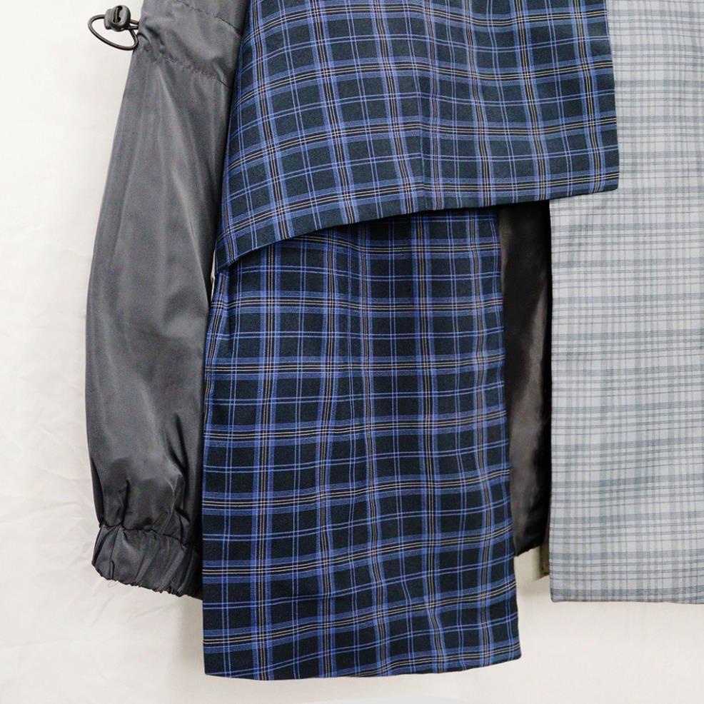 Áo khoác Blazer sọc Caro mix không cân xứng Unisex cho nam nữ thời trang độc đáo MB