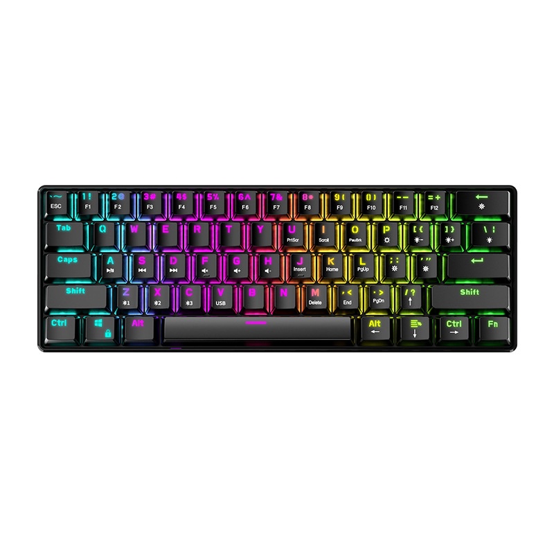 Bàn phím cơ không dây bluetooth pin sạc phím blue switch cho máy tính pc laptop, điện thoại, máy tính bảng windows, ios.