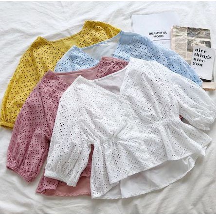 Áo ren đục lỗ tiểu thư thuythuy