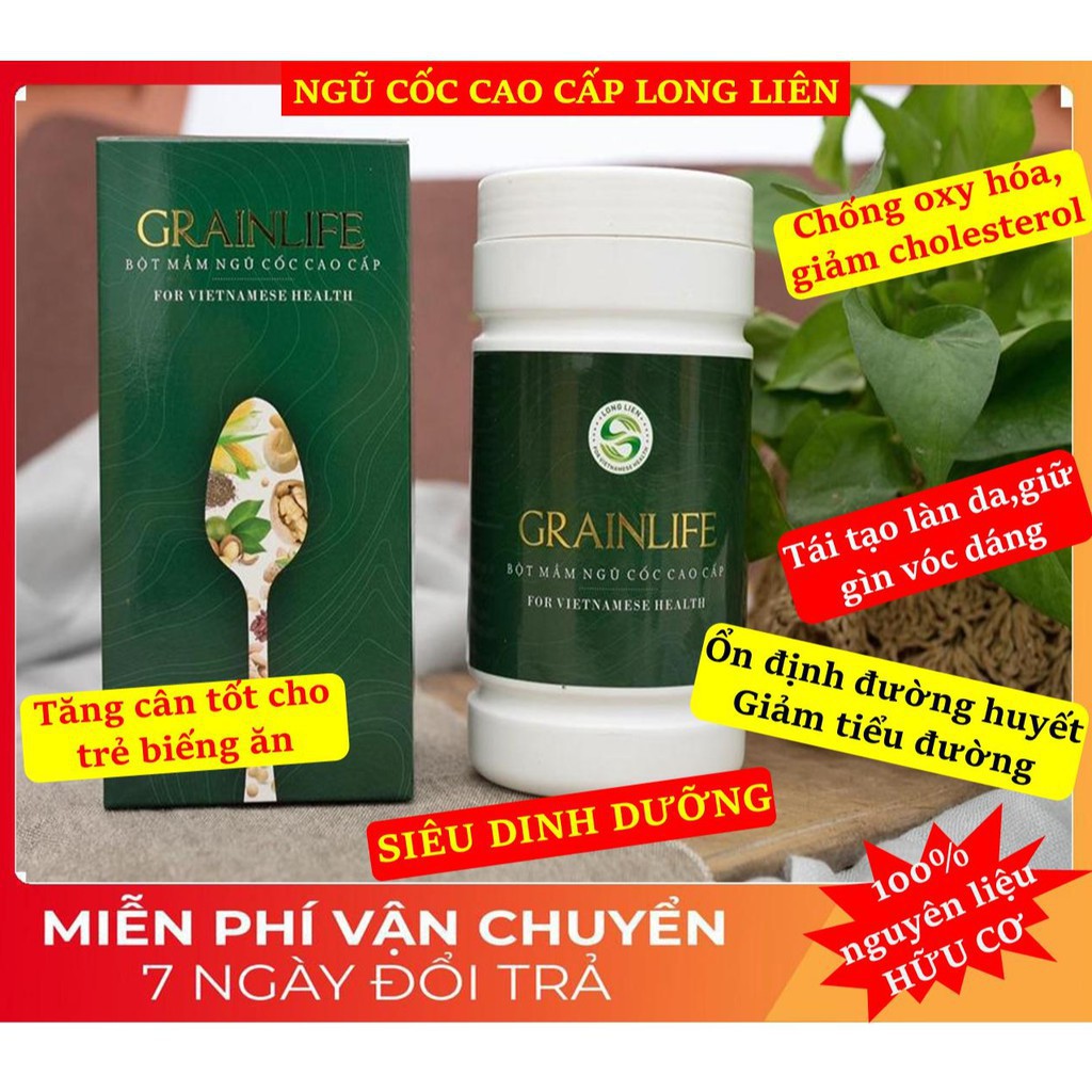Ngũ Cốc Tăng Cân Cao Cấp Long Liên 500g. 100% Nguyên liệu Sạch Hữu Cơ. Ngũ Cốc Dinh Dưỡng Giúp Tăng Cân Khoa Học | BigBuy360 - bigbuy360.vn