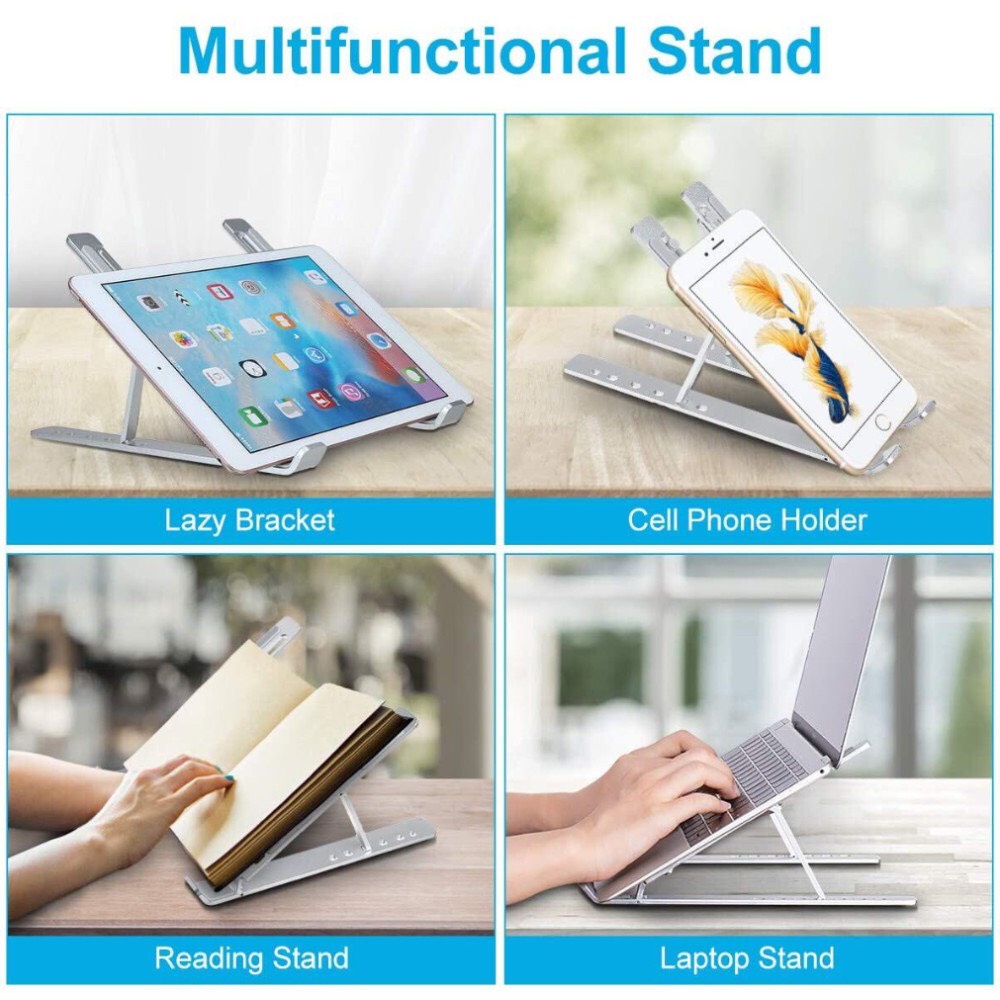Giá đỡ laptop, macbook, ipad, kệ đỡ máy tính nhôm cao cấp tản nhiệt, tiện lời sử dụng, Cực chắc chắn
