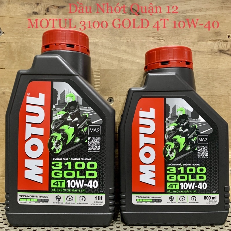 Nhớt Tổng Hợp Xe Số -  Tay Côn MOTUL 3100 GOLD 4T 10W-40 800ML - 1 Lit Sản Phẩm Của Motul Việt Nam