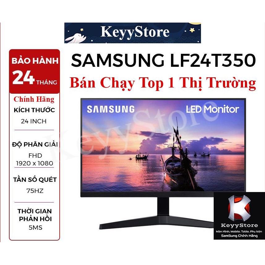 ❤KeyyStore❤ Màn hình Samsung 24 inch LF24T350 Full HD IPS 75hz tràn viền 3 cạnh chính hãng