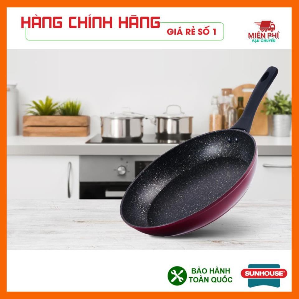 CHẢO ĐÁ HOA CƯƠNG ĐÁY TỪ SUNHOUSE 28CM, CHẢO CHỐNG DÍNH SUNHOUSE 28CM.