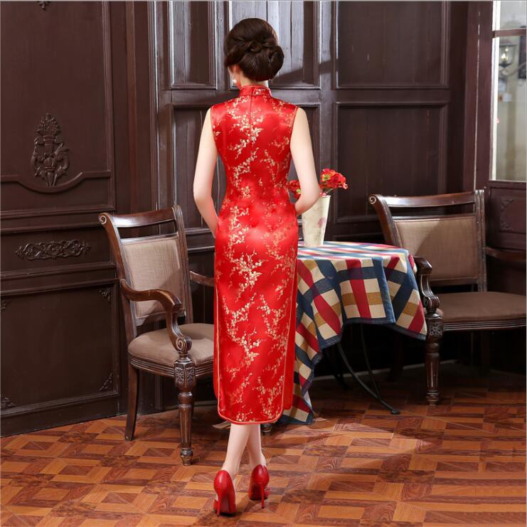 Long Brocade Cheongsam Dress Plum Novelty Costume Long Qipao Ceremonial Chinese Cheongsam  Dresses Women Party | BigBuy360 - bigbuy360.vn