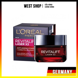 [HÀNG ĐỨC] Kem dưỡng da ngày/đêm L’ORÉAL REVITALIFT LASER X3 chống lão hóa