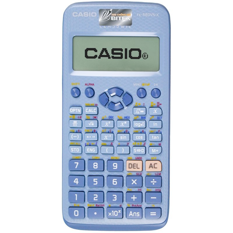 Máy tính Casio fx-580VNX Màu xanh/ Hồng/ Đen BH điện tử 7 năm, check mã QR code- CHÍNH HÃNG