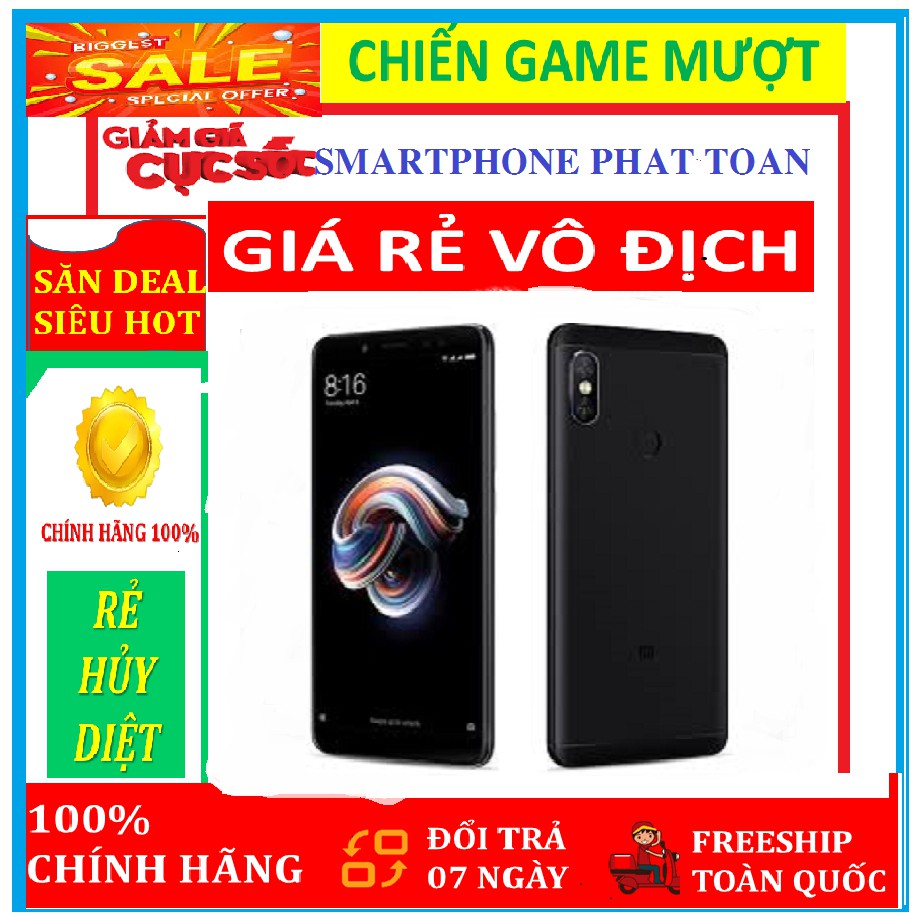 [RẺ VÔ ĐỊCH] điện thoại Xiaomi Redmi Note 5 Pro 2sim ram 4G/64G mới Fullbox, chơi Game mượt