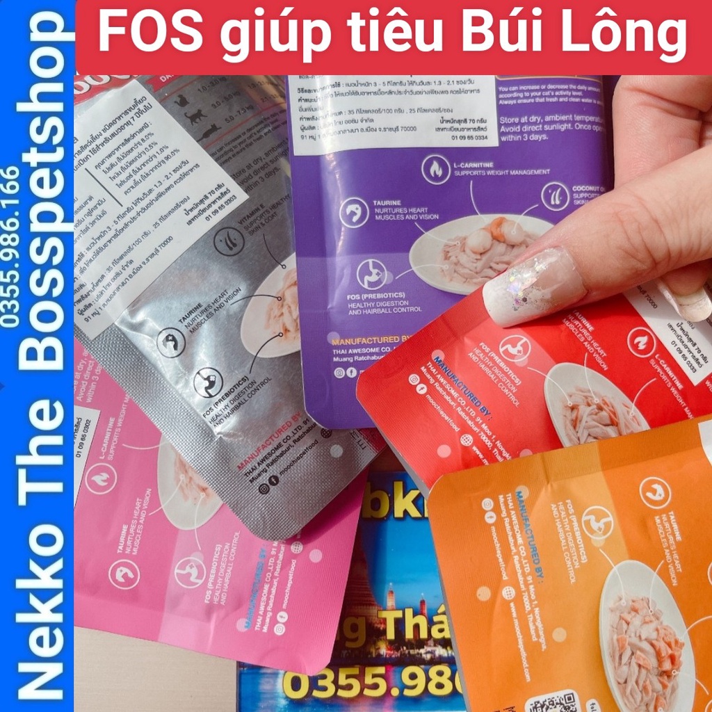 Pate Mèo Moochie Meaty Tiêu Búi Lông 70g⚡NỘI ĐỊA THÁI LAN⚡ Nhập Trực Tiếp Thái Lan Không Qua Trung Gian.