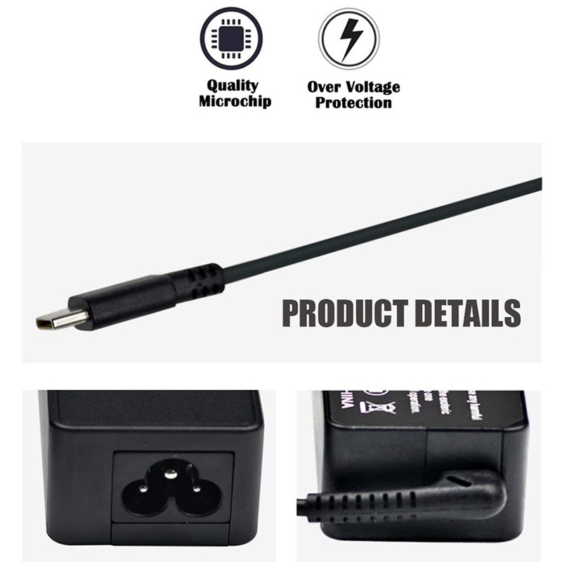 Bộ SạC Laptop 65W USB Type C Cho Lenovo Chromebook 100E ThinkPad T480 T580 Yoga C930