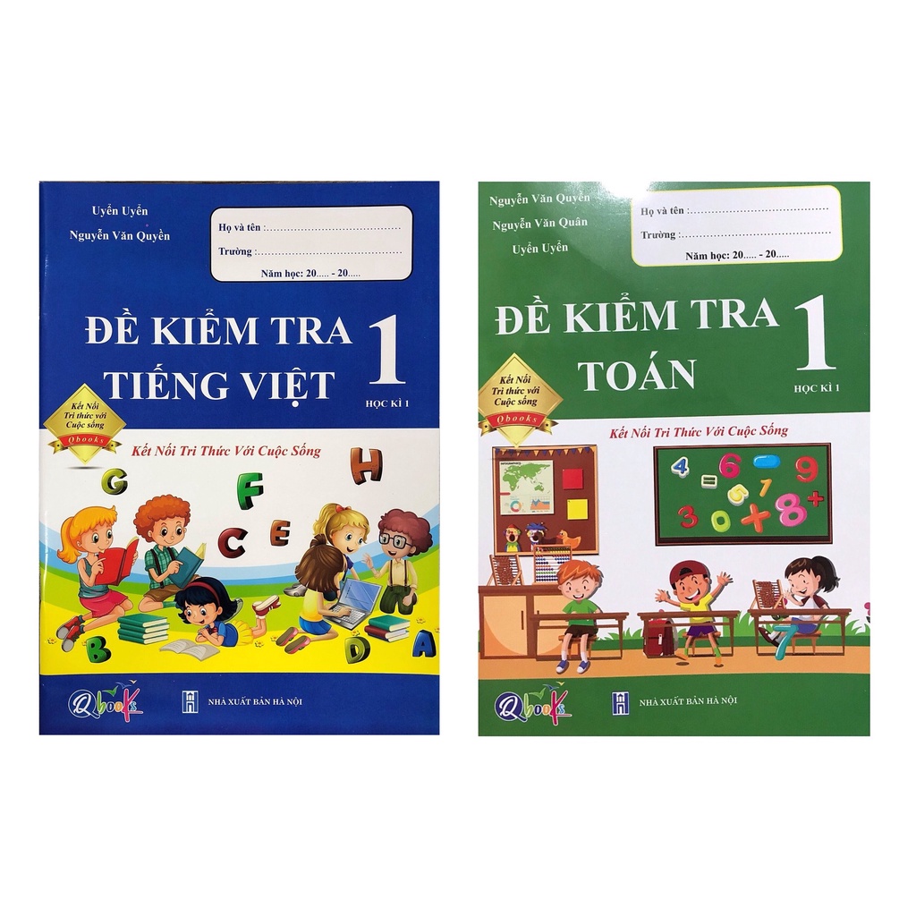 Sách - Đề kiểm tra Toán + Tiếng việt 1 học kì 1 (kết nối)