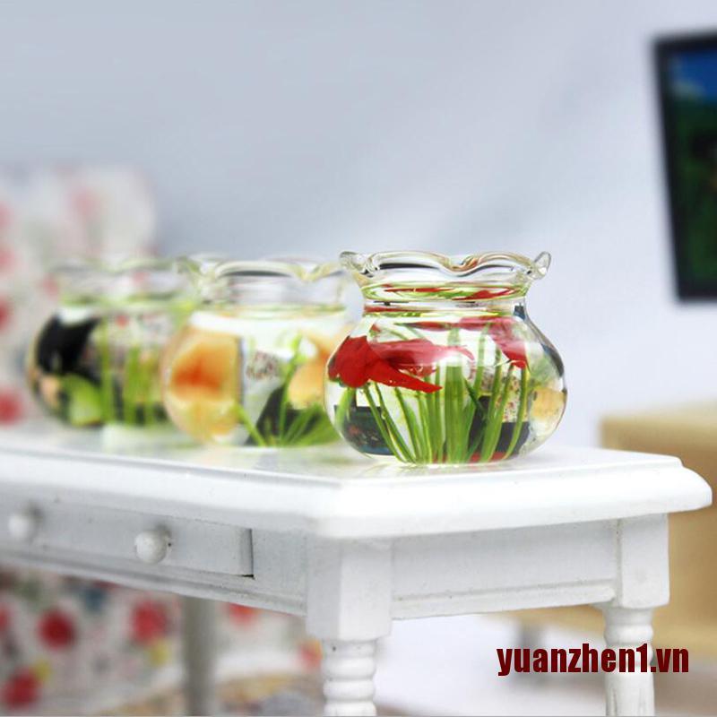 Hồ Cá Mini Bằng Thủy Tinh Dùng Trang Trí Nhà Búp Bê