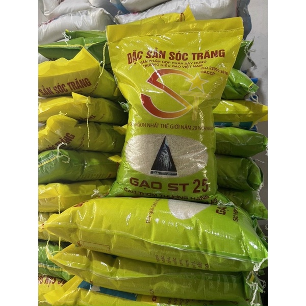 Bịch 10kg gạo ST25 đặc sản Sóc Trăng