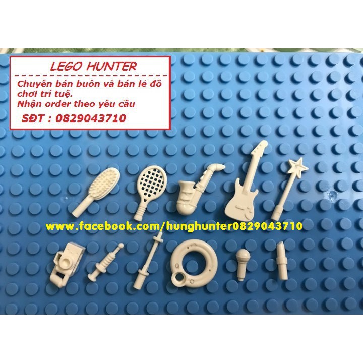 Lego phụ kiện Minifigures combo nhạc cụ , dụng cụ thể thao